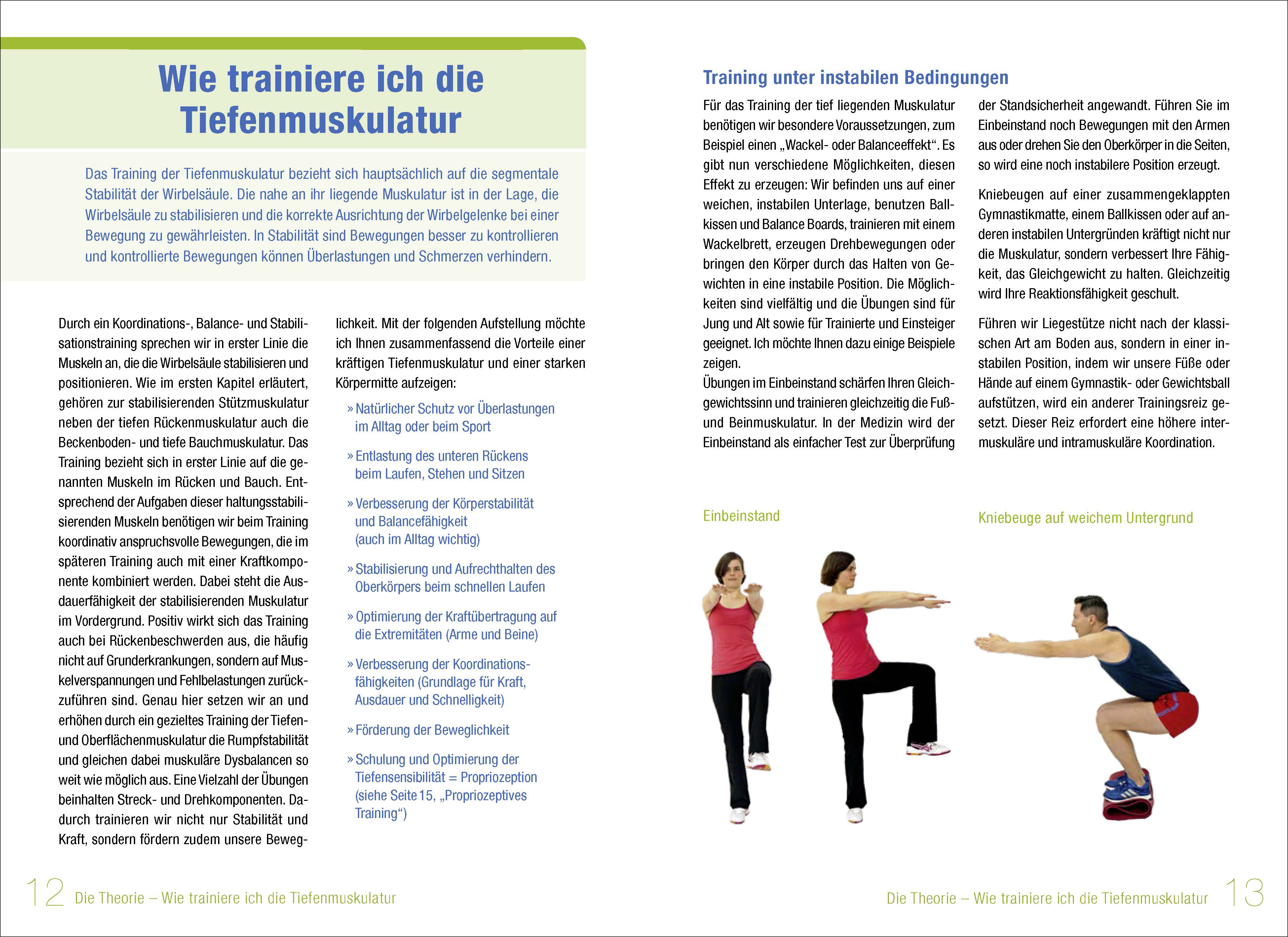 Beispielinhalt (Bild) Tiefenmuskulatur Training