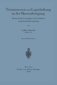 Vorderes Coverbild Terminwesen und Lagerhaltung in der Massenfertigung