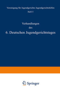 Vorderes Coverbild Verhandlungen des 6. Deutschen Jugendgerichtstages