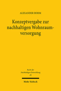 Vorderes Coverbild Konzeptvergabe zur nachhaltigen Wohnraumversorgung