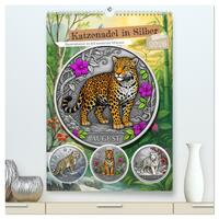 Vorderes Coverbild Katzenadel in Silber (hochwertiger Premium Wandkalender 2026 DIN A2 hoch), Kunstdruck in Hochglanz