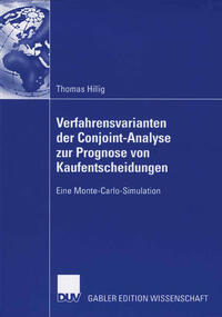 Vorderes Coverbild Verfahrensvarianten der Conjoint-Analyse zur Prognose von Kaufentscheidungen