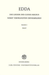Vorderes Coverbild Edda. Die Lieder des Codex regius nebst verwandten Denkmälern / Text