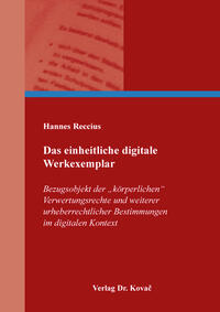 Vorderes Coverbild Das einheitliche digitale Werkexemplar