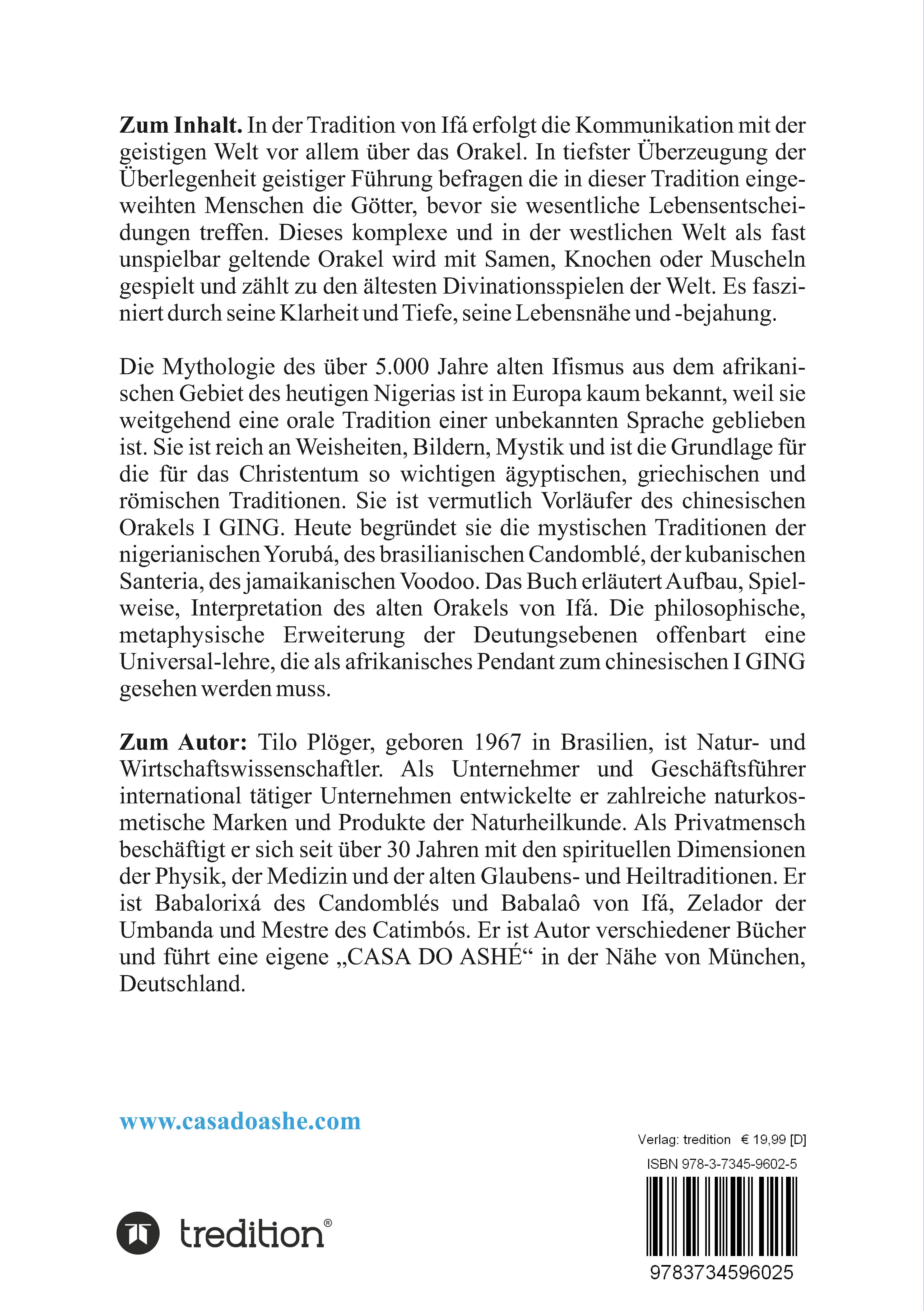 Rückseitencover DIE METAPHYSIK VON IFÁ