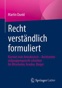 Vorderes Coverbild Recht verständlich formuliert
