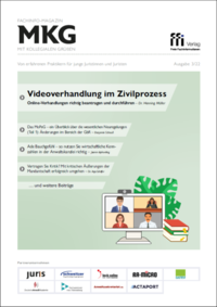 Vorderes Coverbild MkG-Fachinfomagazin Ausgabe 03/22