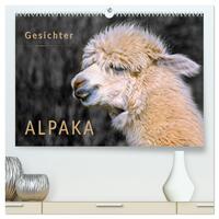 Vorderes Coverbild Alpaka Gesichter (hochwertiger Premium Wandkalender 2025 DIN A2 quer), Kunstdruck in Hochglanz