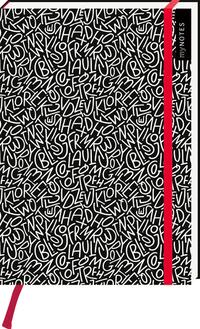 Vorderes Coverbild myNOTES Notizbuch A5: Black and White Letters