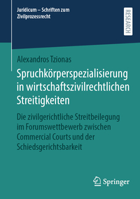 Vorderes Coverbild Spruchkörperspezialisierung in wirtschaftszivilrechtlichen Streitigkeiten