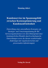 Vorderes Coverbild Kundenservice im Spannungsfeld zwischen Kostenoptimierung und Kundenzufriedenheit