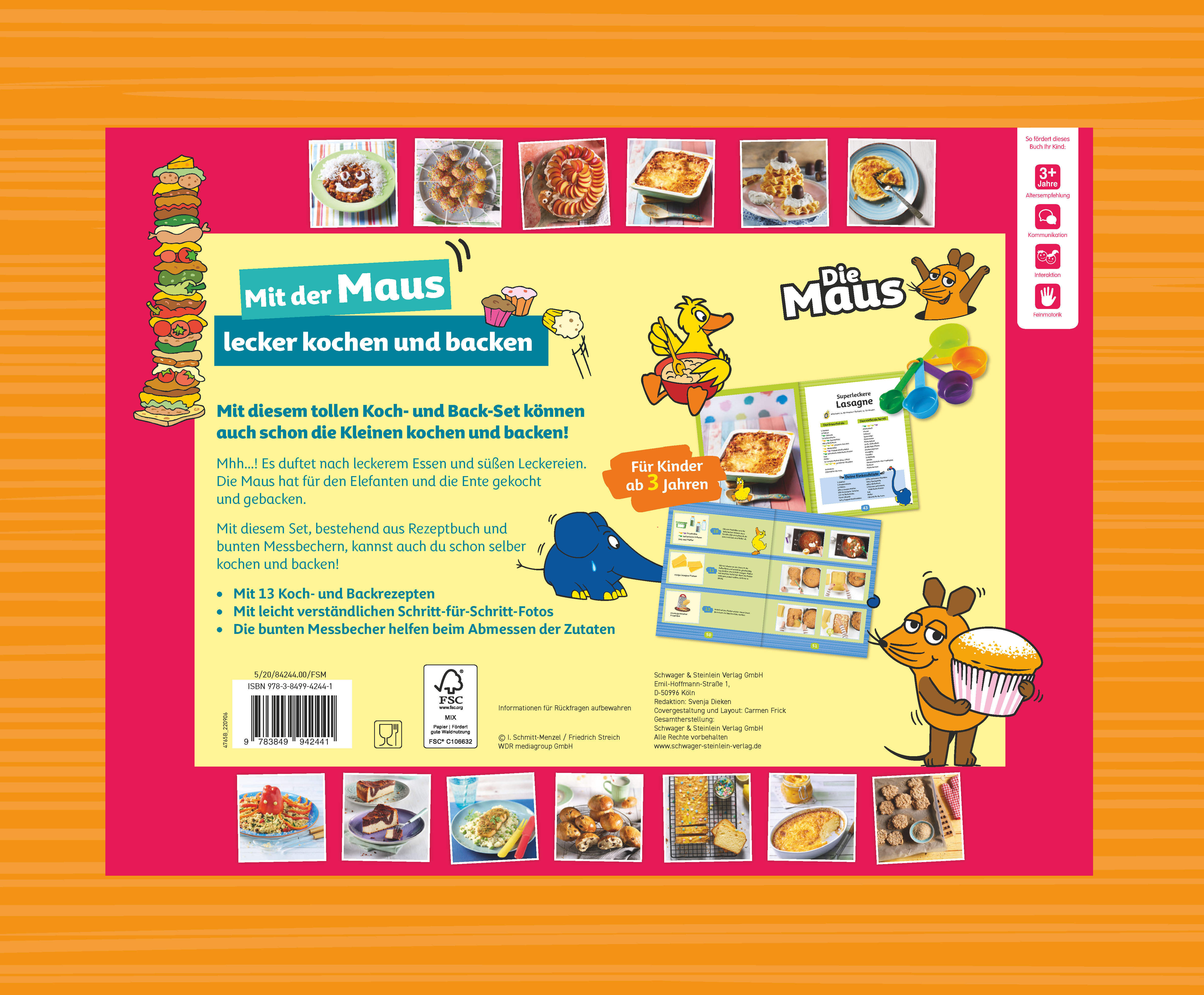 Rückseitencover Mit der Maus lecker kochen und backen