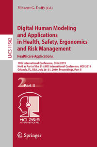 Vorderes Coverbild Digital Human Modeling and Applications in Health, Safety, Ergonomics and Risk Management. Healthcare Applications