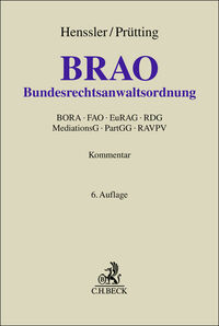 Vorderes Coverbild Bundesrechtsanwaltsordnung