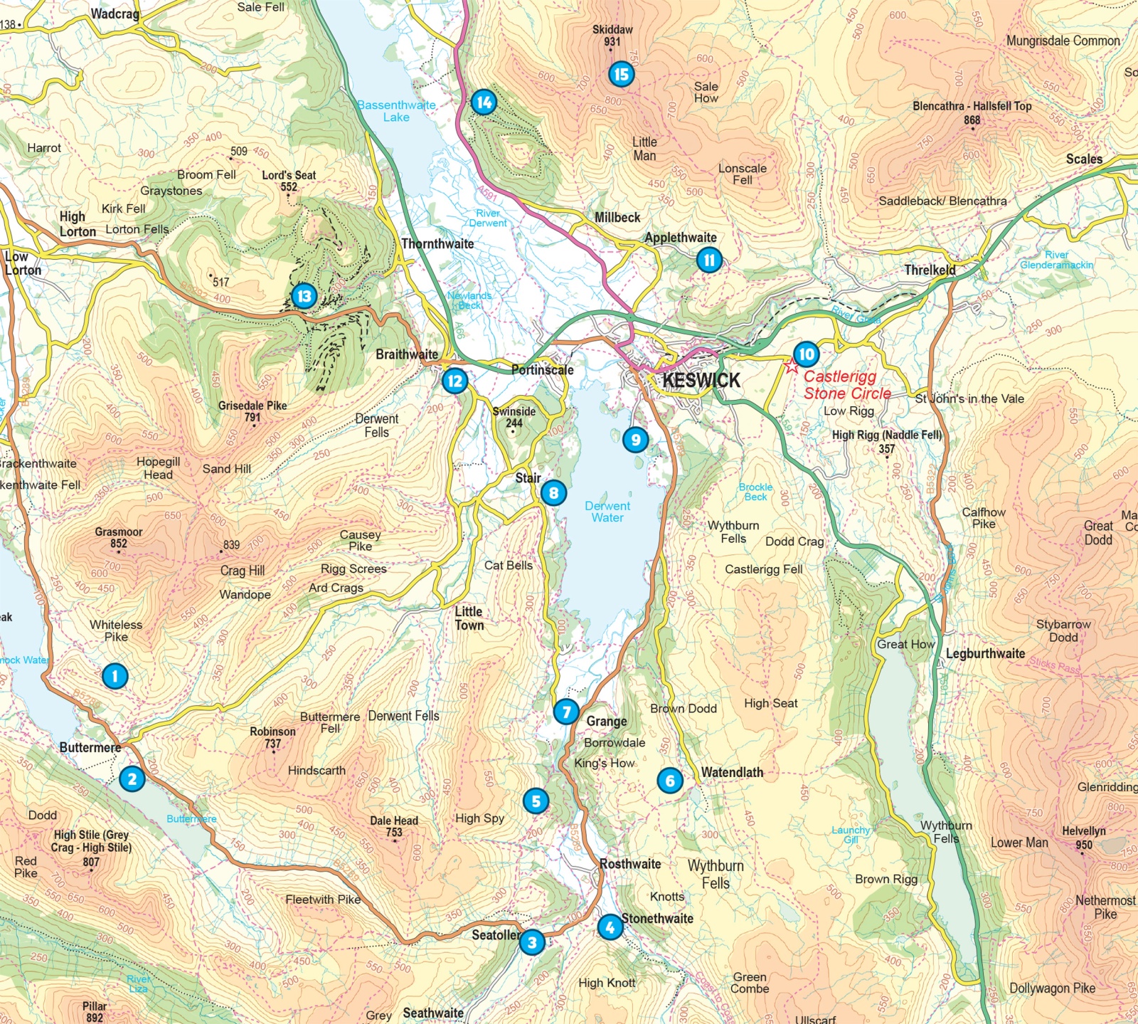 Beispielinhalt (Bild) Short Walks in the Lake District: Keswick, Borrowdale and Buttermere