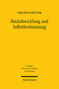 Vorderes Coverbild Rückabwicklung und Selbstbestimmung