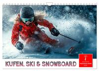 Vorderes Coverbild Kufen, Ski & Snowboard (Wandkalender 2025 DIN A4 quer), CALVENDO Monatskalender