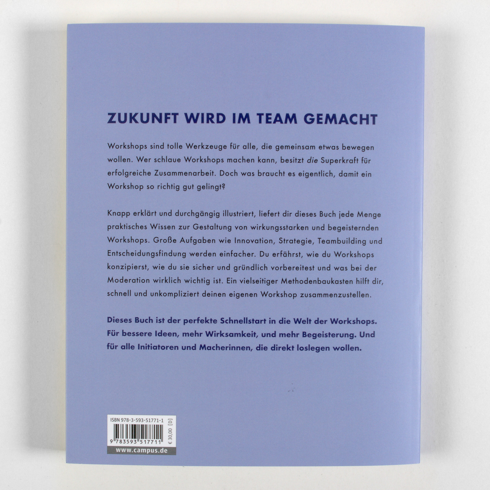 Rückseitencover Workshops machen