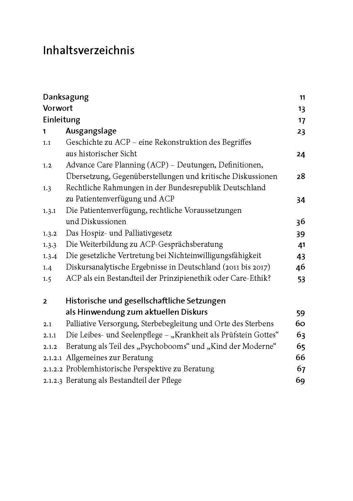 Beispielinhalt (Bild) Advance Care Planning: Instrument der Zukunft?