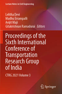 Vorderes Coverbild Proceedings of the Sixth International Conference of Transportation Research Group of India