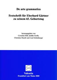 Vorderes Coverbild De arte grammatica