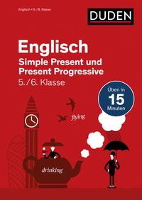 Vorderes Coverbild Englisch in 15 Min - Simple Present und Present Progressive 5./6. Klasse