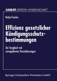 Vorderes Coverbild Effizienz gesetzlicher Kündigungsschutzbestimmungen