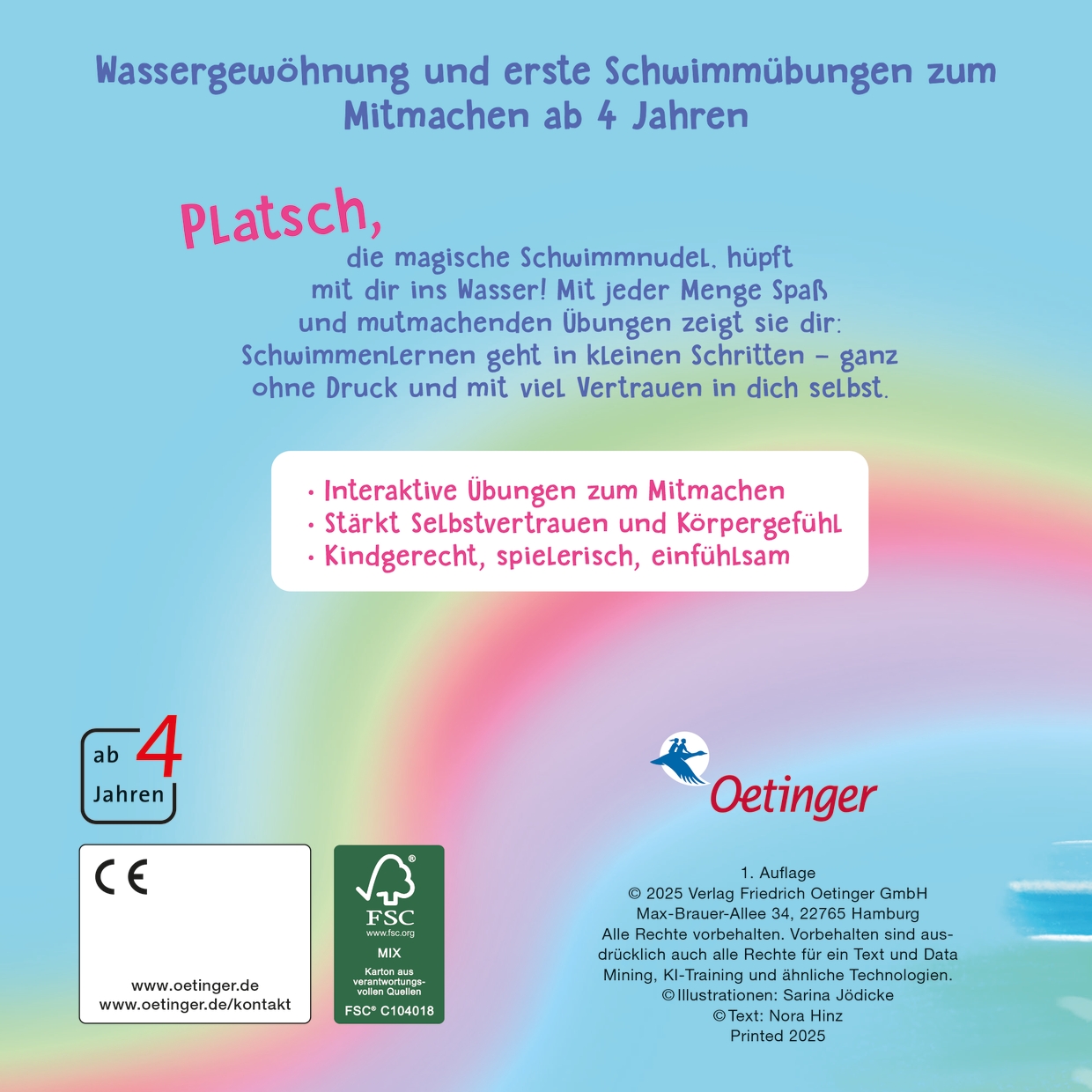 Rückseitencover Mut-Mach-Minis. Ich kann bald schwimmen!