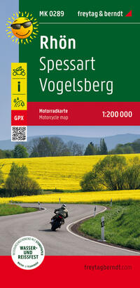 Vorderes Coverbild Rhön, Motorradkarte 1:200.000, freytag & berndt