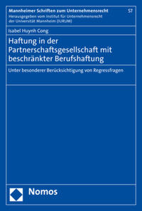Vorderes Coverbild Haftung in der Partnerschaftsgesellschaft mit beschränkter Berufshaftung