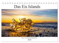 Vorderes Coverbild Das Eis Islands (Tischkalender 2025 DIN A5 quer), CALVENDO Monatskalender