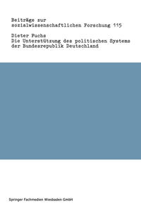 Vorderes Coverbild Die Unterstützung des politischen Systems der Bundesrepublik Deutschland