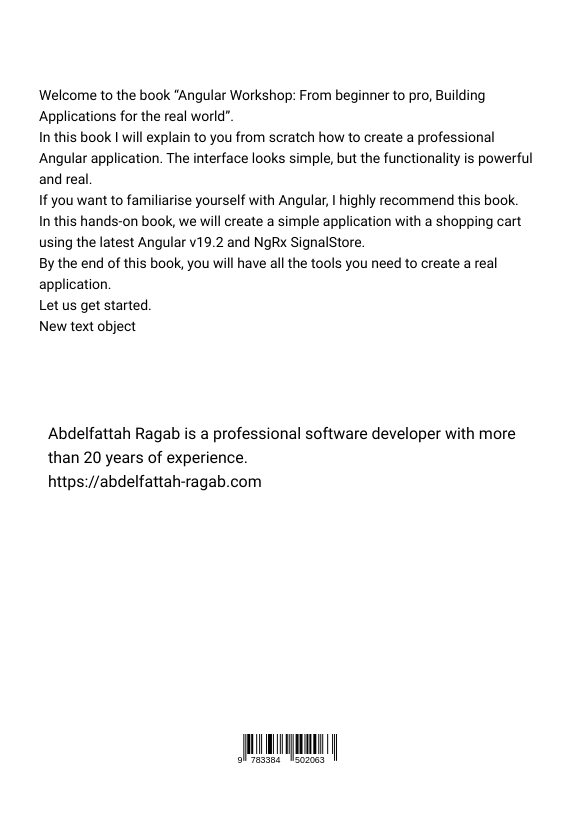 Rückseitencover Angular Workshop
