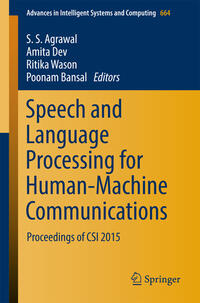 Vorderes Coverbild Speech and Language Processing for Human-Machine Communications