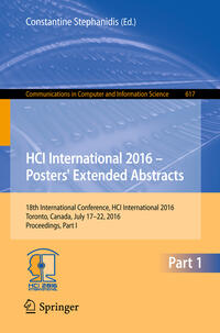 Vorderes Coverbild HCI International 2016 – Posters' Extended Abstracts