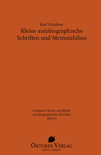Vorderes Coverbild Kleine autobiographische Schriften und Memorabilien