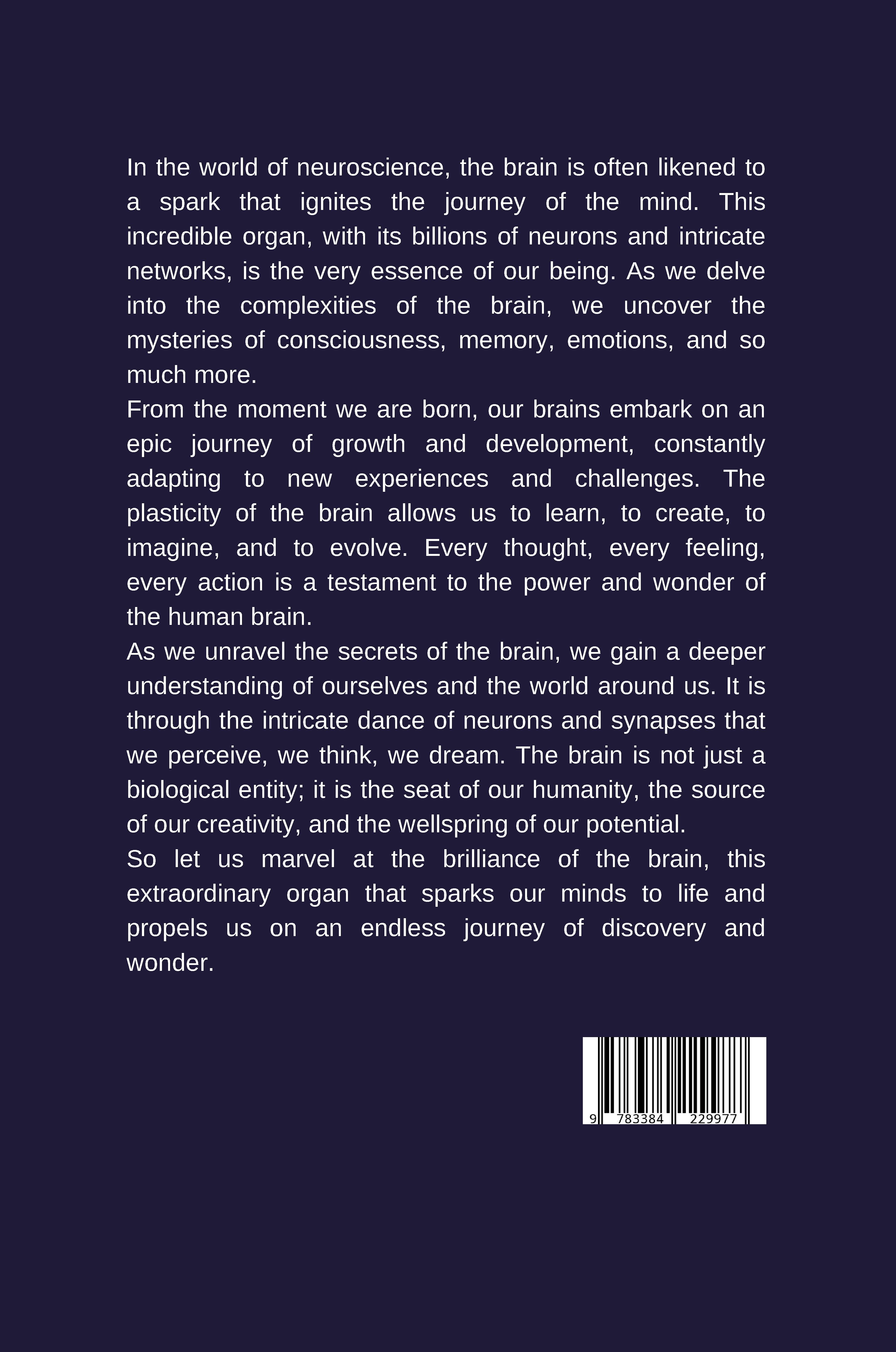 Rückseitencover Spark to Mind: Brain's Epic Journey
