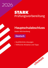 Vorderes Coverbild STARK Lösungen zu Deutsch - Hauptschulabschluss 2026 BW - Prüfungsvorbereitung