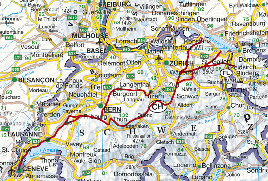 Beispielinhalt (Bild) Jakobswege Schweiz