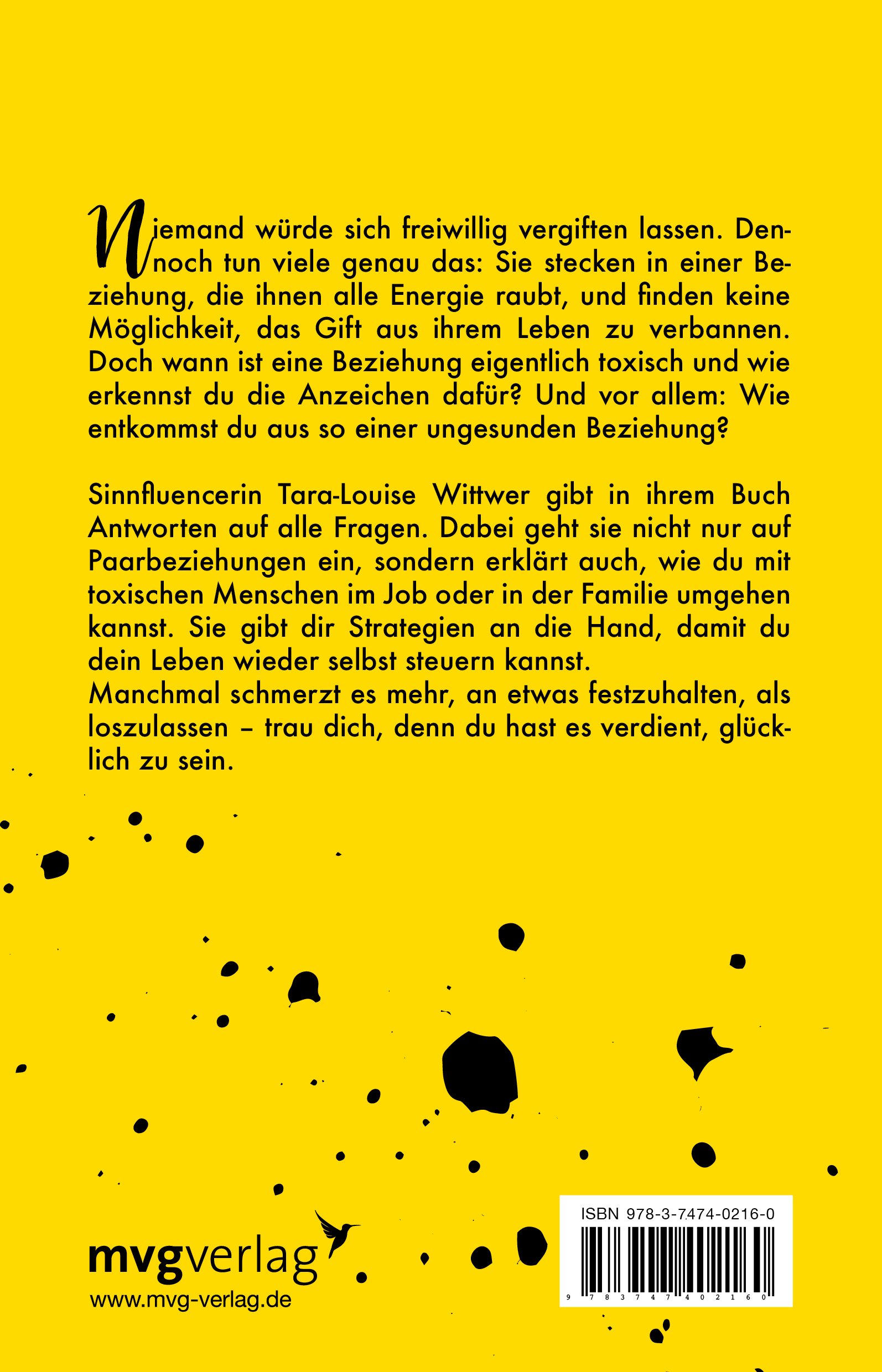 Rückseitencover Du bist Gift für mich
