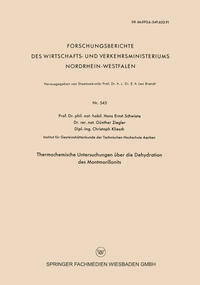 Vorderes Coverbild Thermochemische Untersuchungen über die Dehydration des Montmorillonits