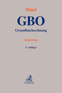 Vorderes Coverbild Grundbuchordnung. GBO
