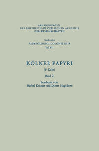 Vorderes Coverbild Kölner Papyri