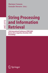 Vorderes Coverbild String Processing and Information Retrieval