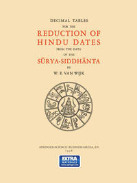 Vorderes Coverbild Decimal Tables for the Reduction of Hindu Dates from the Data of the Surya-Siddhanta