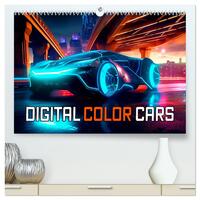 Vorderes Coverbild Digital Color Cars (hochwertiger Premium Wandkalender 2025 DIN A2 quer), Kunstdruck in Hochglanz
