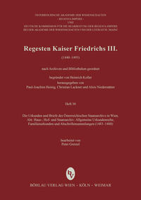 Vorderes Coverbild Die Urkunden und Briefe des Österreichischen Staatsarchivs in Wien