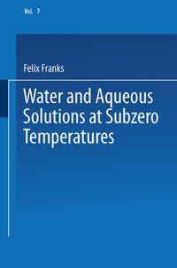Vorderes Coverbild Water and Aqueous Solutions at Subzero Temperatures