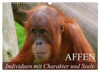 Vorderes Coverbild Affen - Individuen mit Charakter und Seele (Wandkalender 2025 DIN A3 quer), CALVENDO Monatskalender