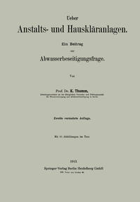 Vorderes Coverbild Ueber Anstalts- und Hauskläranlagen